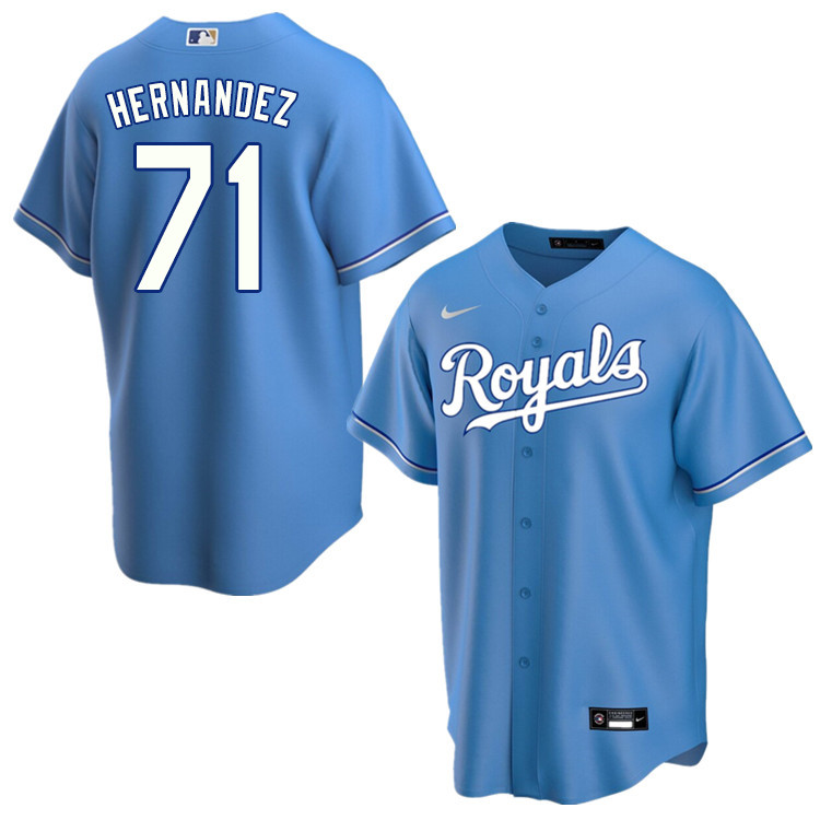 Nike Men #71 Carlos Hernandez Kansas City Royals Baseball Jerseys Sale-Light Blue